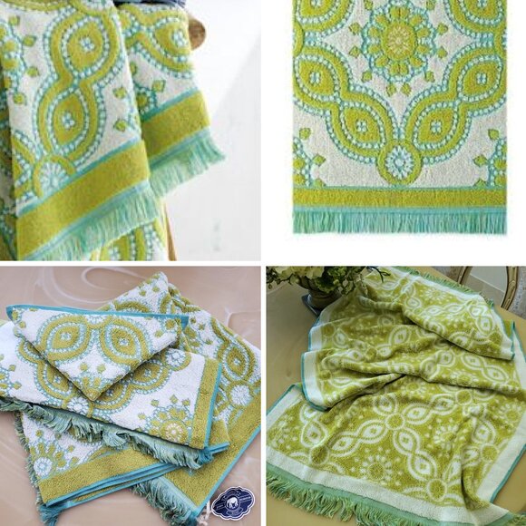 John Robshaw Other - John Robshaw Petra Three-Yarn Dyed Jacquard Fringe 3 Piece Towel Set - New